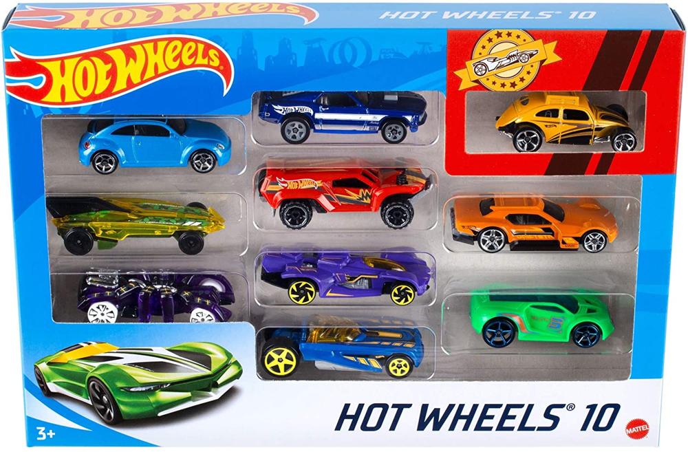 Paquete De 10 Carros Hot Wheels Básicos A Escala Paquete Surtido